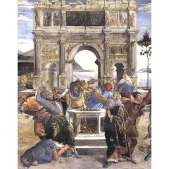 The Punishment of Korah and the Stoning of Moses and Aaron, detail 1 Painting Reproduction