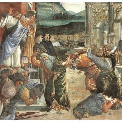 The Punishment of Korah and the Stoning of Moses and Aaron, detail 2 Painting Reproduction