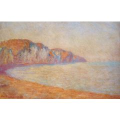 Cliff at Pourville in the Morning Painting Reproduction