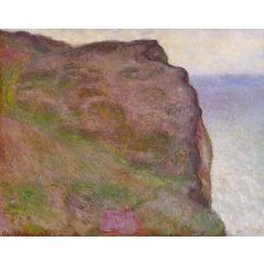 Cliff at Petit Ailly in Grey Weather Painting Reproduction