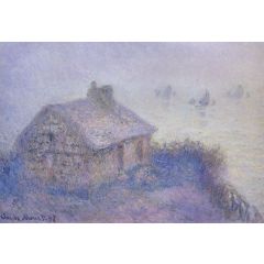 Customs House at Varengeville in the Fog, also known as Blue Effect Painting Reproduction