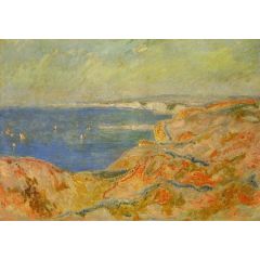 On the Cliff near Dieppe Painting Reproduction