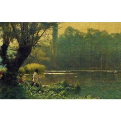 Summer Afternoon on a Lake Painting Reproduction