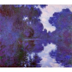 Morning on the Seine, Clear Weather Painting Reproduction