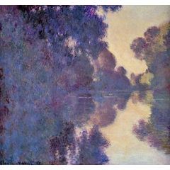 Morning on the Seine, Clear Weather Painting Reproduction