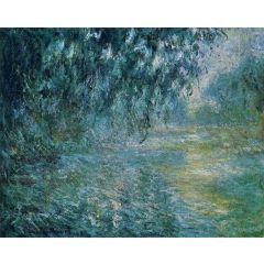 Morning on the Seine in the Rain Painting Reproduction