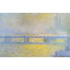 Charing Cross Bridge, Overcast Weather Painting Reproduction