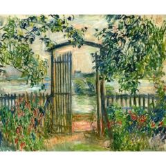 The Garden Gate at Vetheuil Painting Reproduction