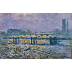 Charing Cross Bridge, Reflections on the Thames Painting Reproduction