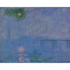 Charing Cross Bridge, Fog on the Thames Painting Reproduction