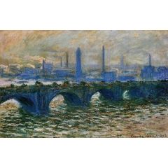 Waterloo Bridge, Misty Morning Painting Reproduction