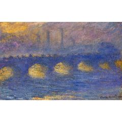 Waterloo Bridge, Overcast Weather Painting Reproduction