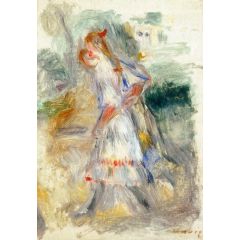Little Girls Painting Reproduction