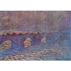 Waterloo Bridge, Effect of Sun in the Mist Painting Reproduction