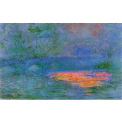 Waterloo Bridge, Misty Weather Painting Reproduction