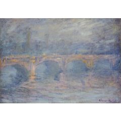 Waterloo Bridge at Sunset, Pink Effect Painting Reproduction