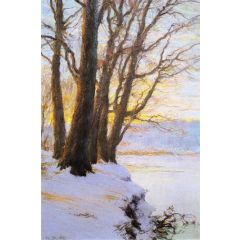 Hudson River Sunset Painting Reproduction