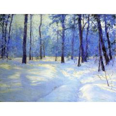 Winter’s Golden Glow Painting Reproduction