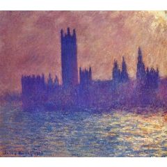 Houses of Parliament, Sunlight Effect Painting Reproduction
