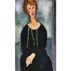 Woman with a Green Necklace, also known as Madame Menier Painting Reproduction