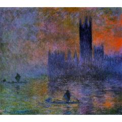 Houses of Parliament, Fog Effect Painting Reproduction