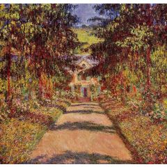 The Main Path at Giverny Painting Reproduction