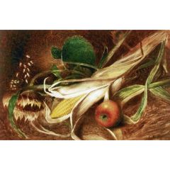 Still LIfe with Corn Painting Reproduction