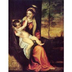 Mary with the Christ Child Painting Reproduction