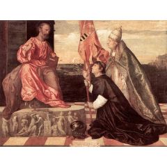 Pope Alexander IV Presenting Jacopo Pesaro to St Peter Painting Reproduction