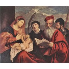 Mary with the Child and Saints Painting Reproduction