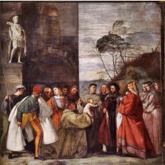 The Miracle of the Newborn Child Painting Reproduction