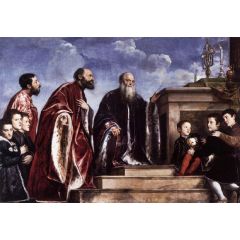 The Vendramin Family Venerating a Relic of the True Cross Painting Reproduction