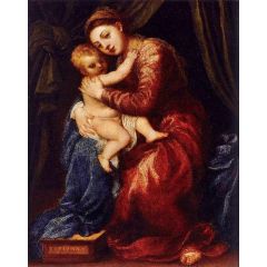 Virgin and Child Painting Reproduction