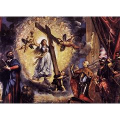 Doge Antonio Grimani Kneeling Before the Faith Painting Reproduction