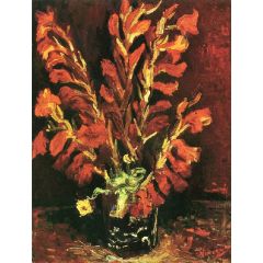 Still Life: Vase with Gladiolas Painting Reproduction