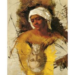 Sketch of Mrs. Currey: Sketch of Mr. Cassatt Painting Reproduction