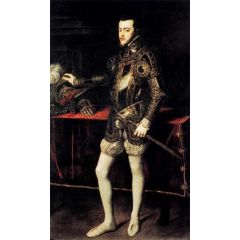 Portrait of Philip II in Armour Painting Reproduction