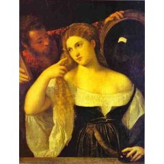 A Woman at Her Toilet Painting Reproduction