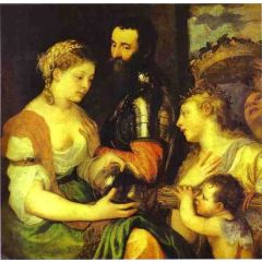 An Allegory, Perhaps of Marriage, with Vesta and Hymen as Protectors and Advisers of the Union of Venus and Mars Painting Reproduction