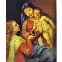 Madonna and Child with Mary Magdalene Painting Reproduction