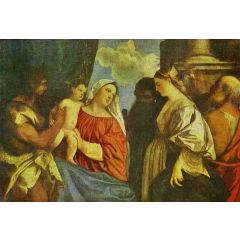 The Virgin and Child with Four Saints Painting Reproduction