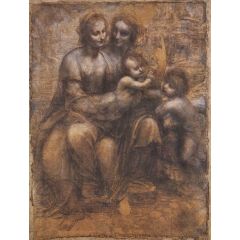 Madonna and Child with St Anne and the Young St John Painting Reproduction