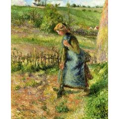 Woman Digging Painting Reproduction