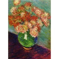 Vase of Chrysanthemums Painting Reproduction