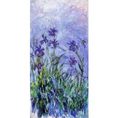 Lilac Irises Painting Reproduction