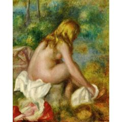 Bather, Seated Nude Painting Reproduction