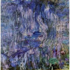 Water-Lilies, Reflection of a Weeping Willow Painting Reproduction