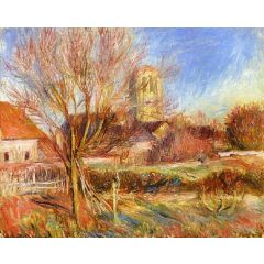The Church at Essoyes Painting Reproduction