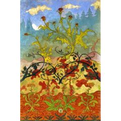 Four Decorative Panels: Thistle and Digitales Painting Reproduction