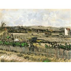 Harvest in Provence, at the Left Montmajour Painting Reproduction